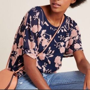 Maeve by Anthropologie Franca Textured Blouse